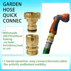 Yoniccal hose end and spigot quick-connect fit for versatile use