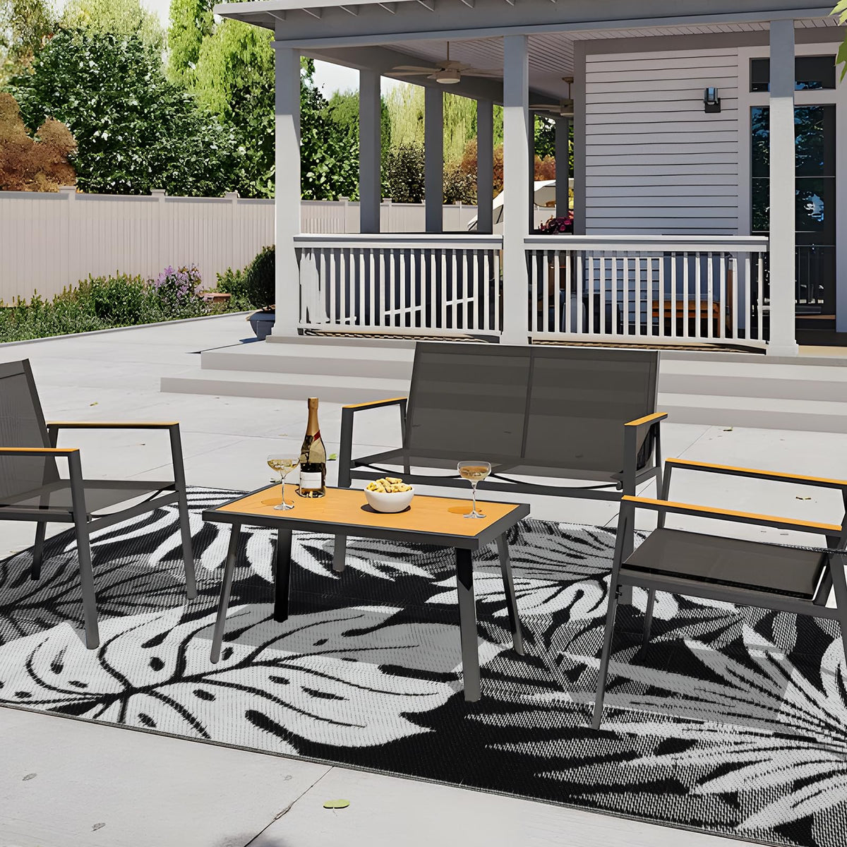 YONILE Outdoor Rug supports outdoor activities like camping and picnics.