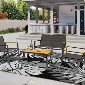 YONILE Outdoor Rug supports outdoor activities like camping and picnics.