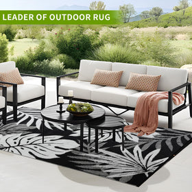 YONILE Outdoor Rug can be used indoors or outdoors for versatile decor.