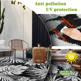 YONILE Outdoor Rug is kid- and pet-friendly for family outdoor fun.