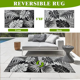 YONILE Outdoor Rug is waterproof and durable for all-weather outdoor spaces.