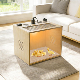 Spacious design supports 5-7 chicks, ducklings, or quail