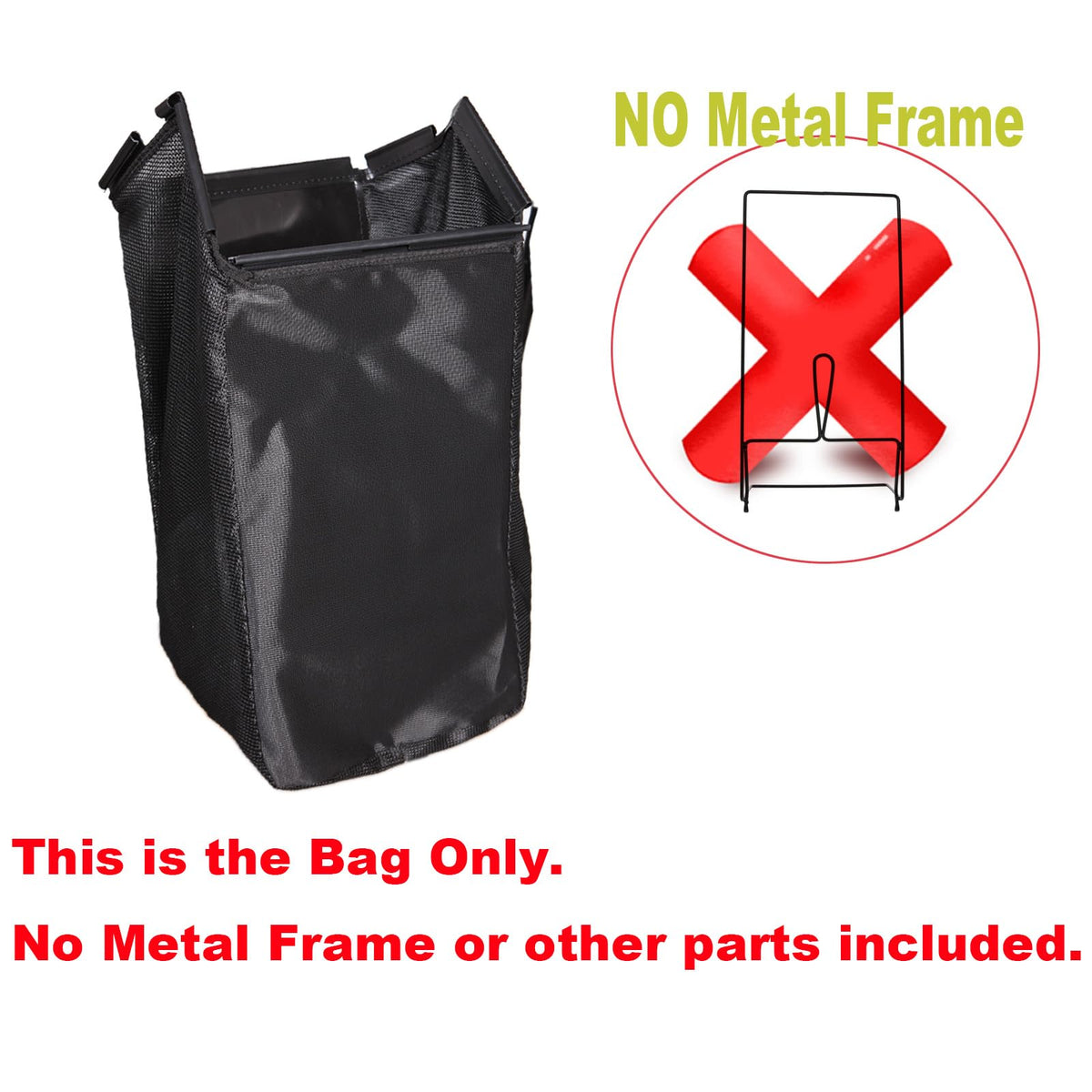 Yooank grass bag for Yard Machines and similar 21in walk-behind mowers.