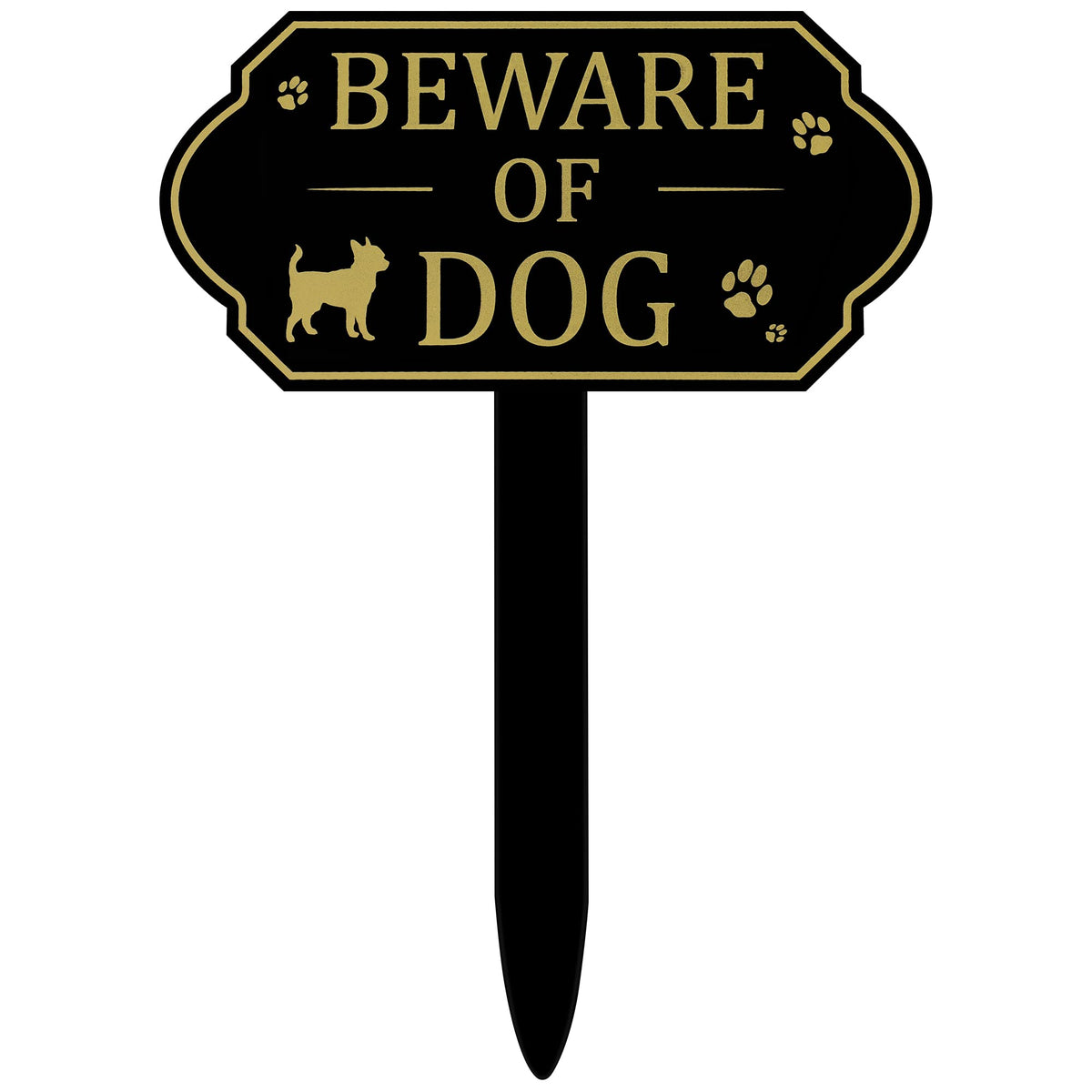 Yookeer beware of dog sign on stake for fence, durable outdoor use