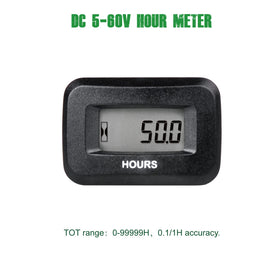 Yooreal hour meter with snap-in panel design simplifies installation on dashboards.