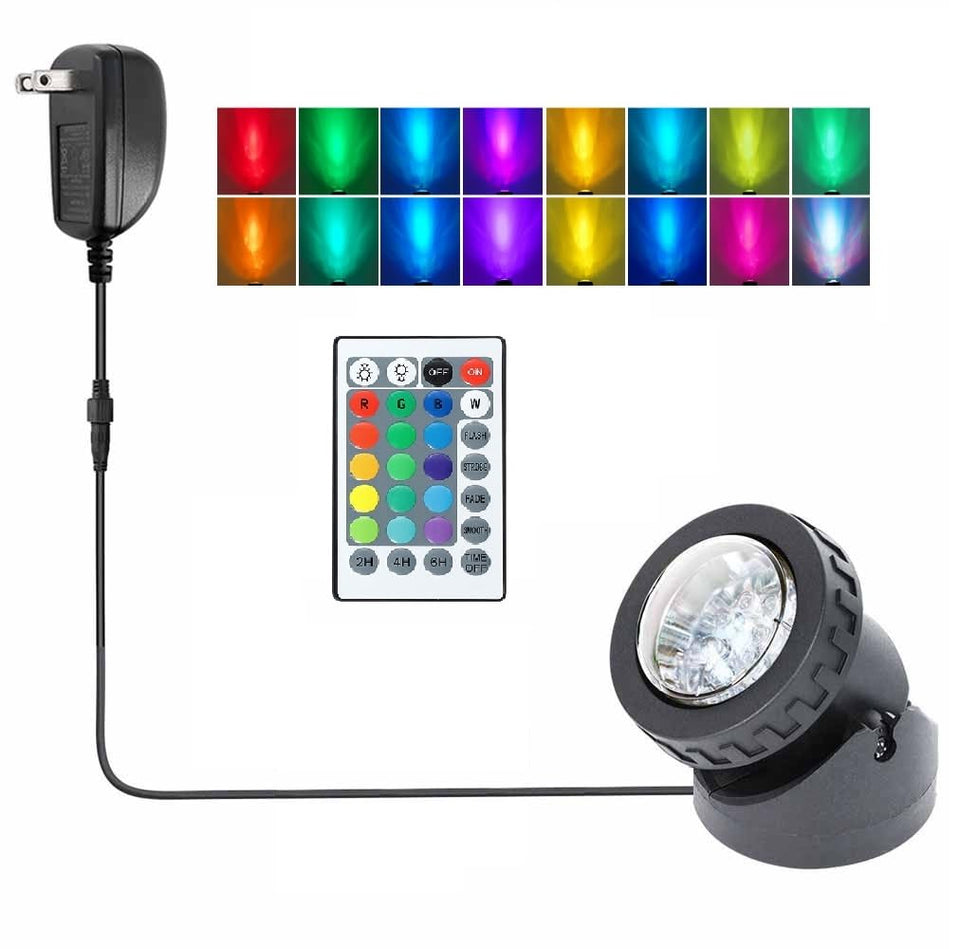 Yoosuml pond lights with timer, submersible, create vibrant water color at night
