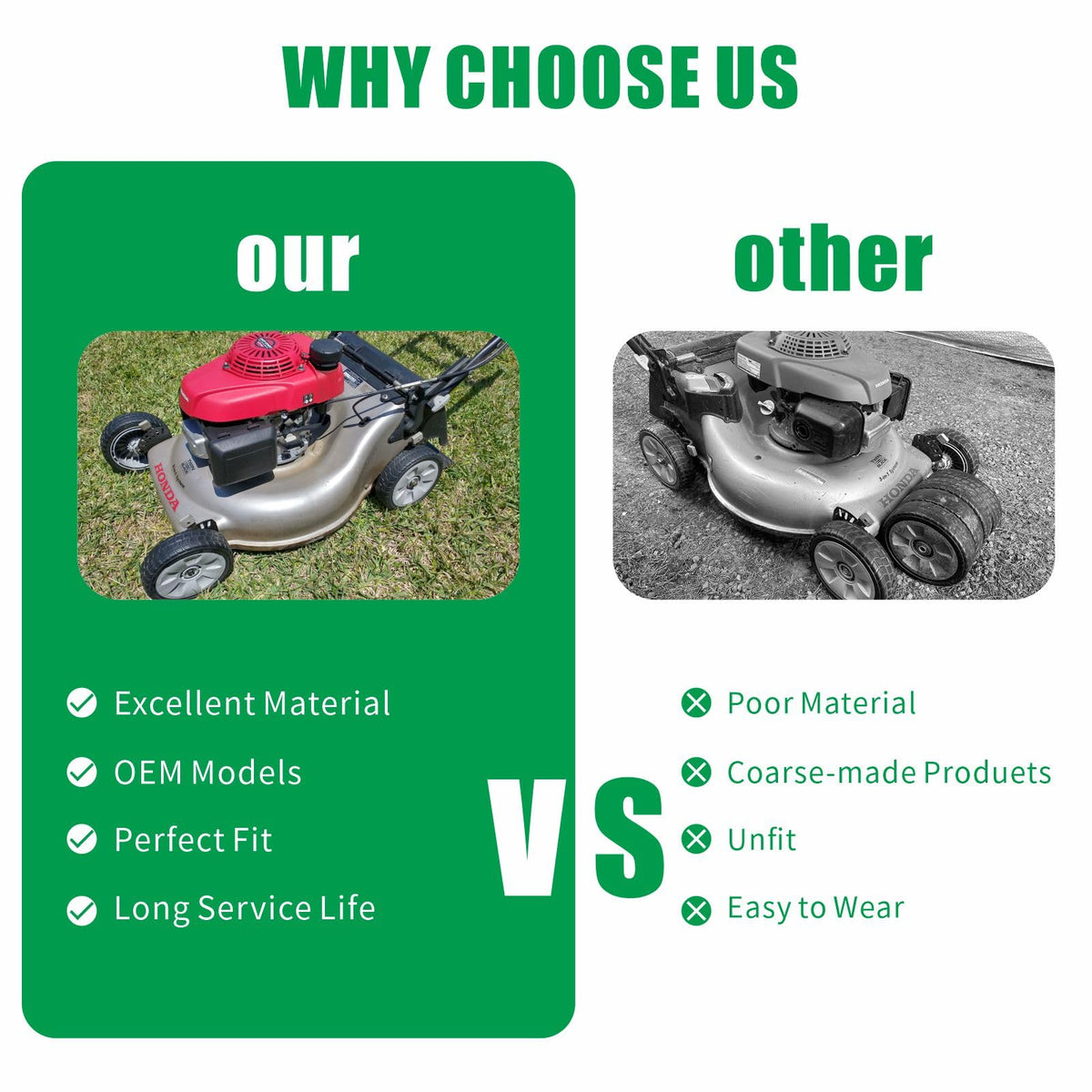 Yooumine HRR216 compatibility list confirms wide mower fit
