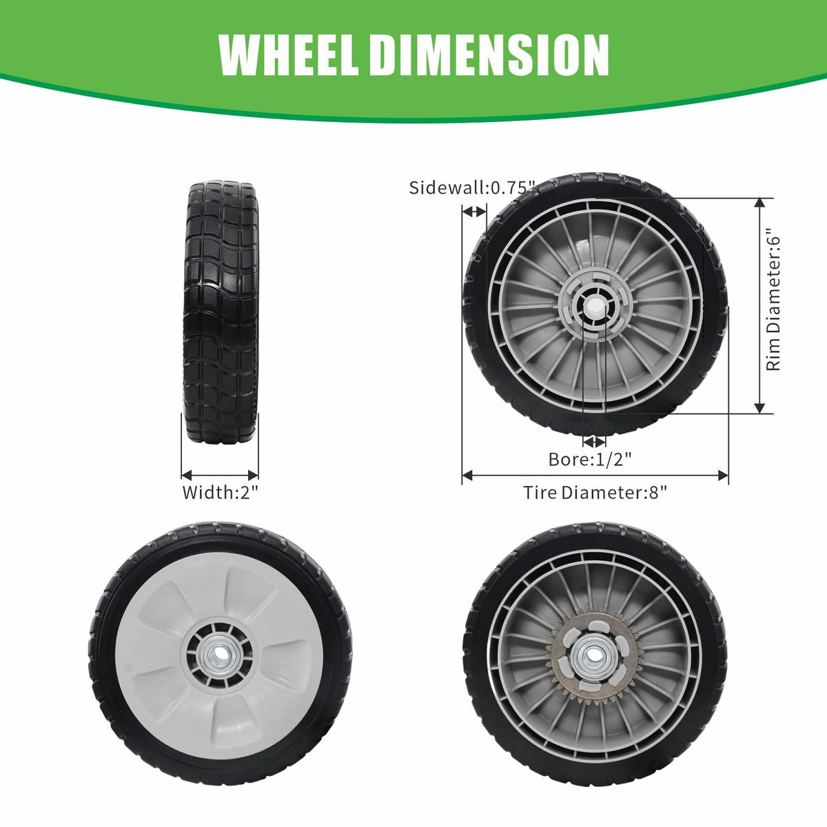 Yooumine HRR216 rear wheel with metal gear enhances drive stability