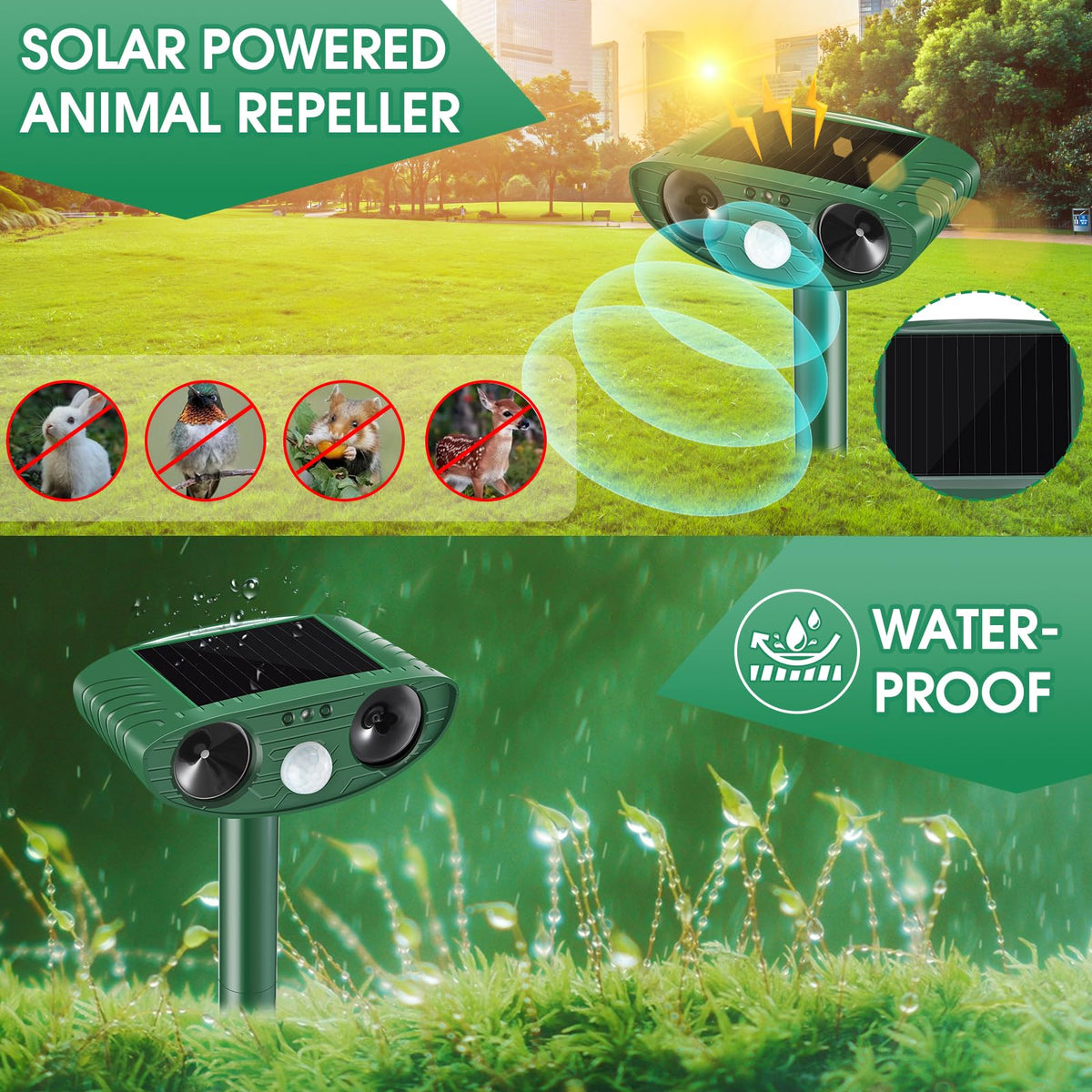 YOOYHHOME easy mounting on wall, fence, or ground stake
