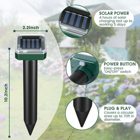YOOYHHOME easy ground insertion and two day solar charging setup