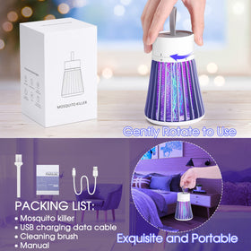 YOOYHHOME Mosquito Zapper cleaning brush demonstrates quick, easy maintenance.