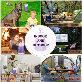 YOOYHHOME Mosquito Zapper portable-hanging-tabletop setup demonstrates flexible placement.
