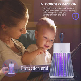 YOOYHHOME Mosquito Zapper purple light highlights indoor-outdoor versatility.