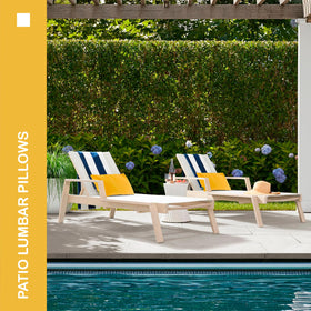 YOOZEKU living area indoor-outdoor transition with bright yellow pillows