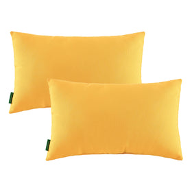 YOOZEKU lumbar pillow 12x20 in on outdoor chair for comfort