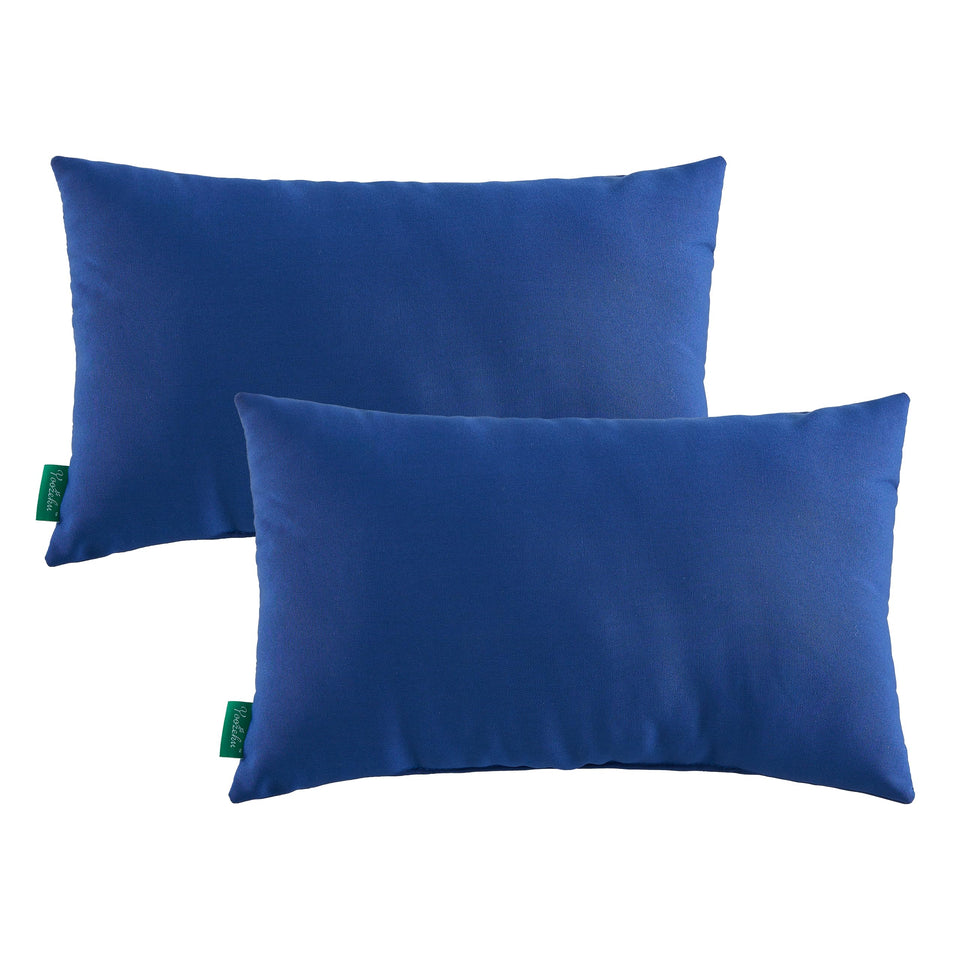 YOOZEKU outdoor lumbar pillow close-up showing waterproof fabric for weather-ready use