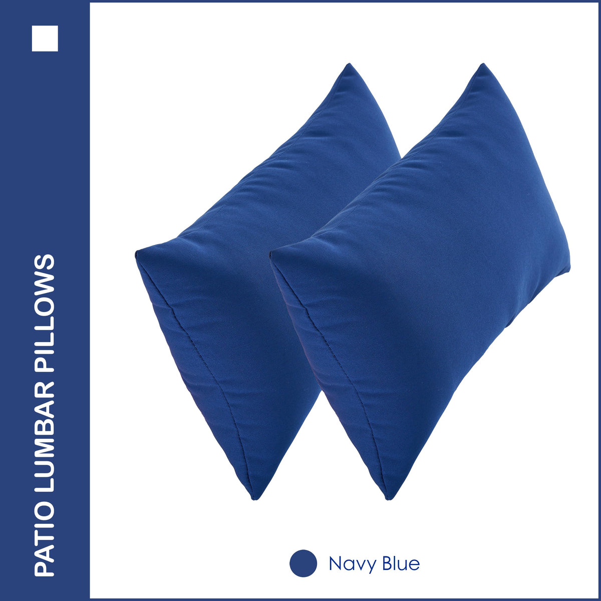 YOOZEKU navy lumbar pillow on patio furniture offering soft outdoor support