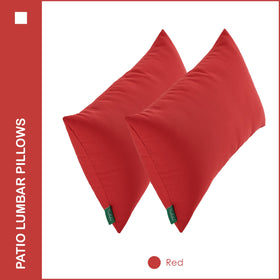 YOOZEKU outdoor pillowset red, adds color and comfort to balcony and garden furniture.