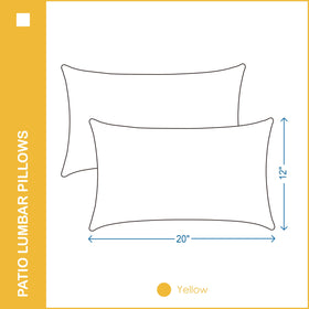 YOOZEKU patio furniture setup with yellow pillows for vibrant ambience