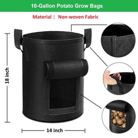 YOQXHY 10 gallon bag highlights sturdy design and easy planting.