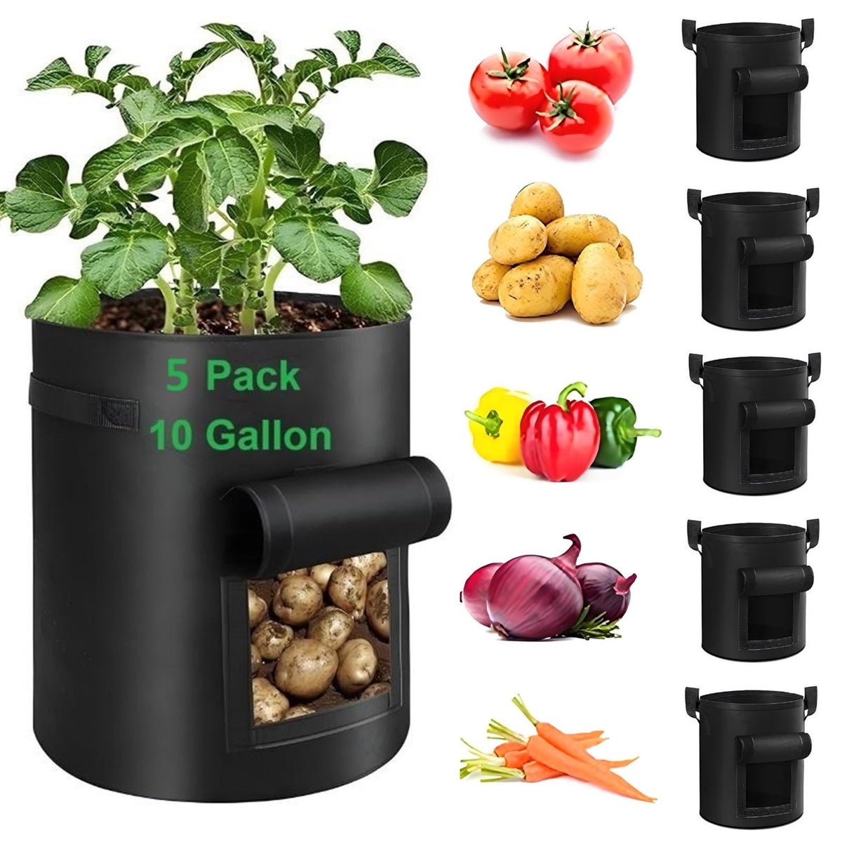 YOQXHY Potato Grow Bag setup for effortless gardening and harvest planning.