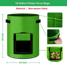 YOQXHY grow bags side view showing sturdy handles for portable balcony gardening