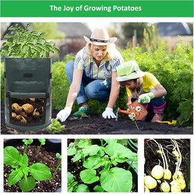 YOQXHY Potato Grow Bags with sturdy handles for easy moving