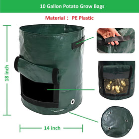YOQXHY Potato Grow Bags open access flap for easy planting and harvest