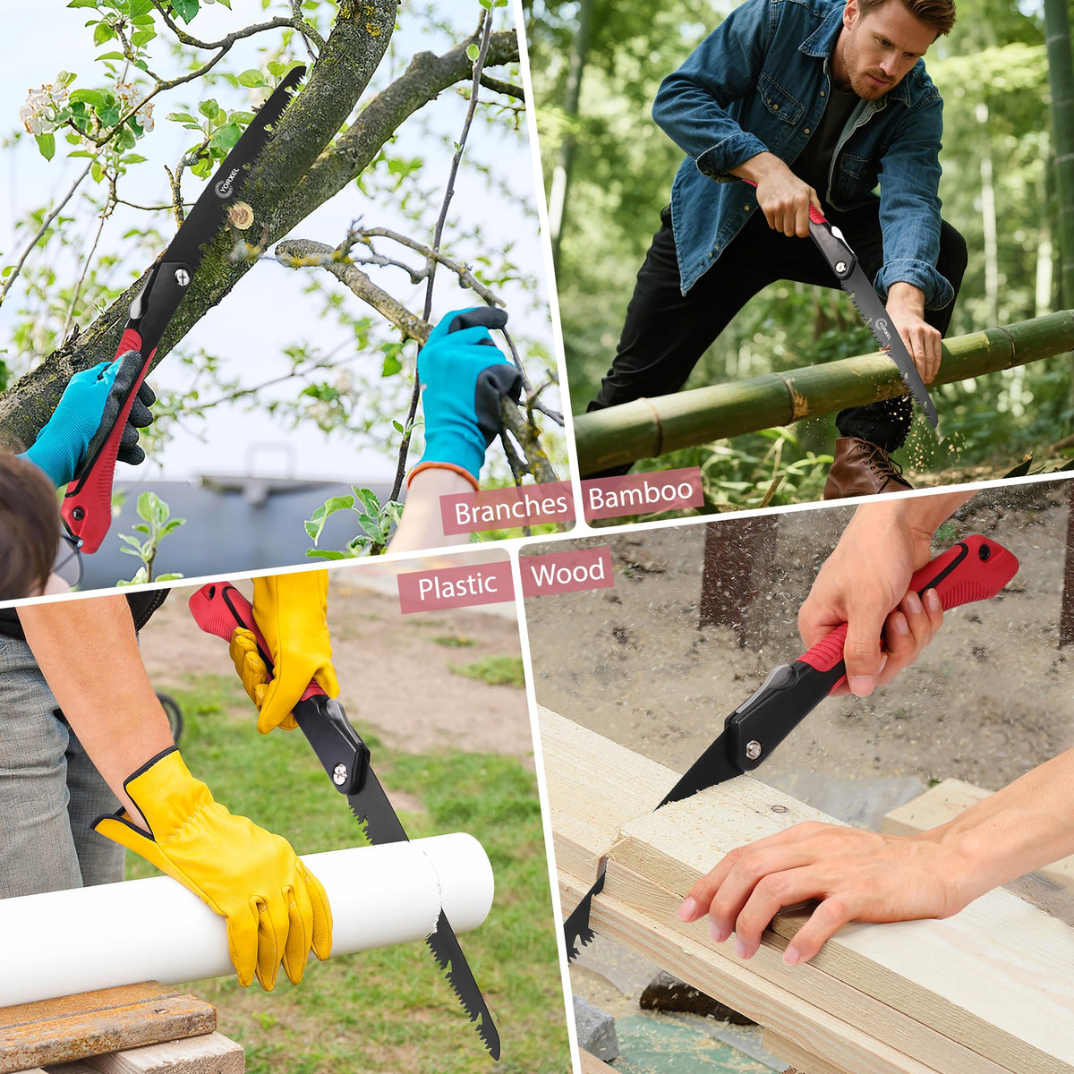 YORXEL foldable garden saw compact design ideal for belts and packs.