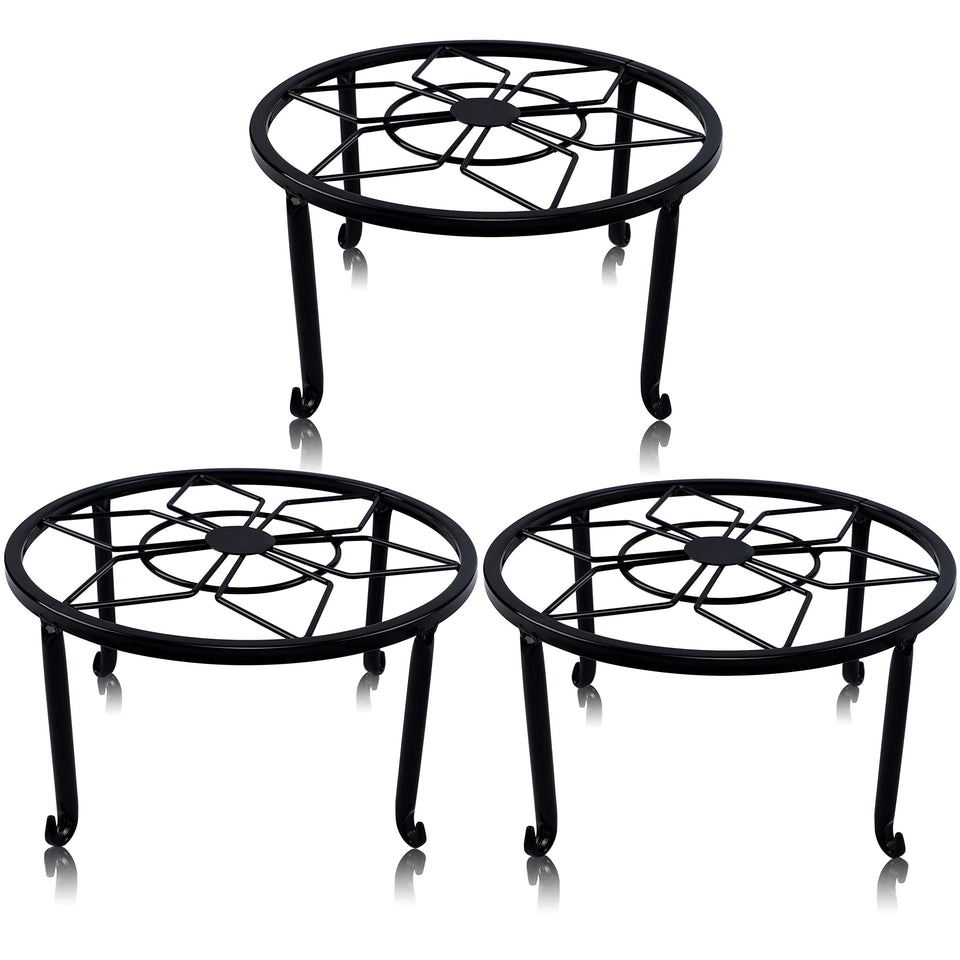 yosager 3-pack metal plant stands elevate pots for better sun exposure and styling