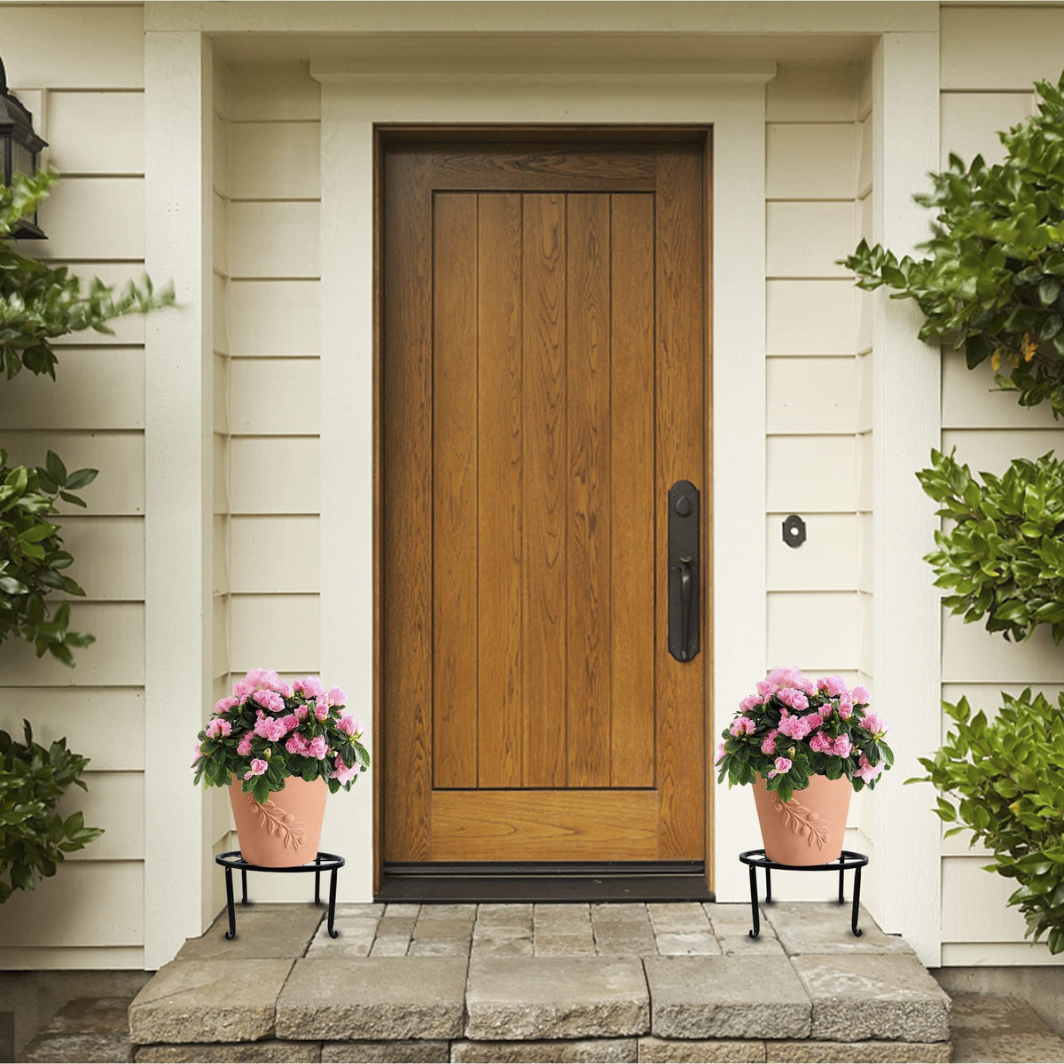 yosager compact 9x9 inch footprint suits small spaces while elevating pots.