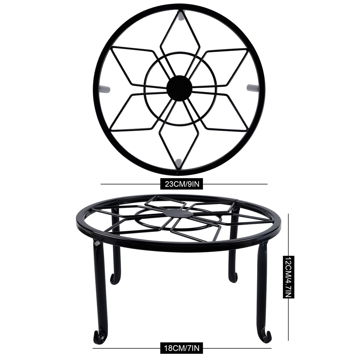 yosager heavy-duty stands support up to 35 pounds for larger pots.
