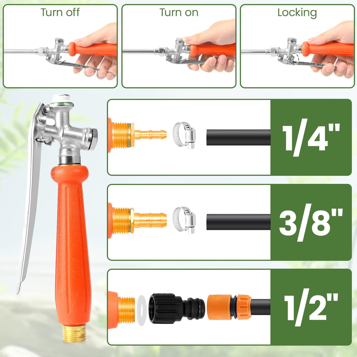 YOSN 360-degree adjustable nozzle for precise spray direction