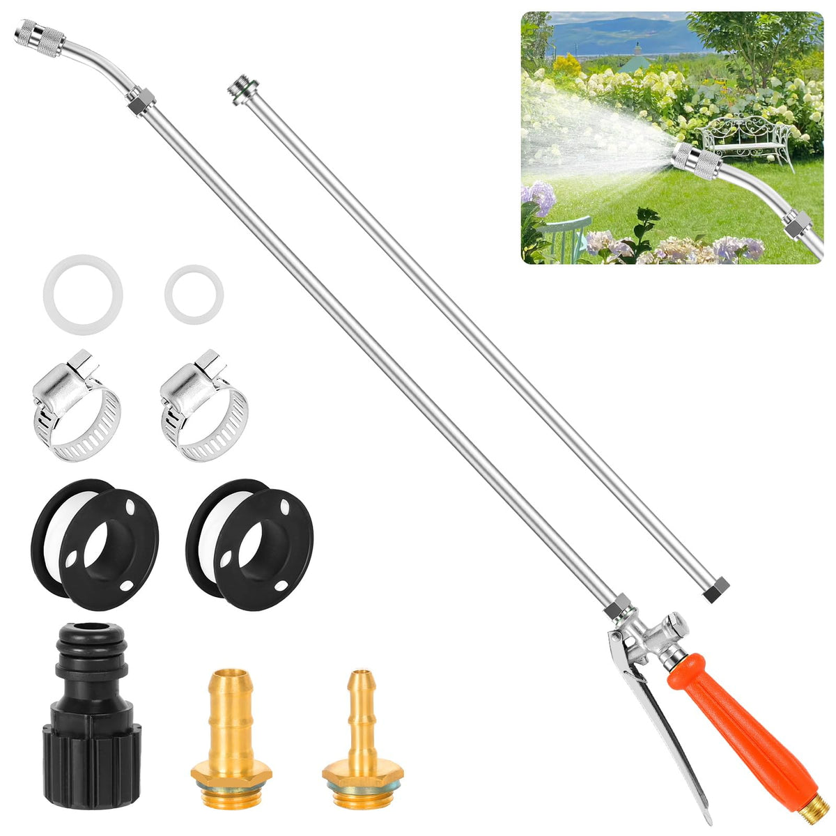 YOSN 44-inch all-metal sprayer wand extended reach for cars and high areas