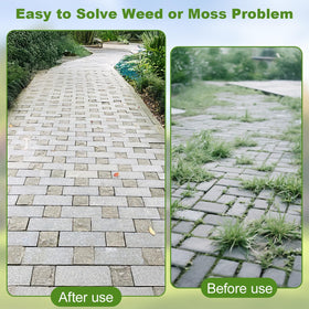 YOSN crack weeder in use on sidewalk cracks highlighting durable design