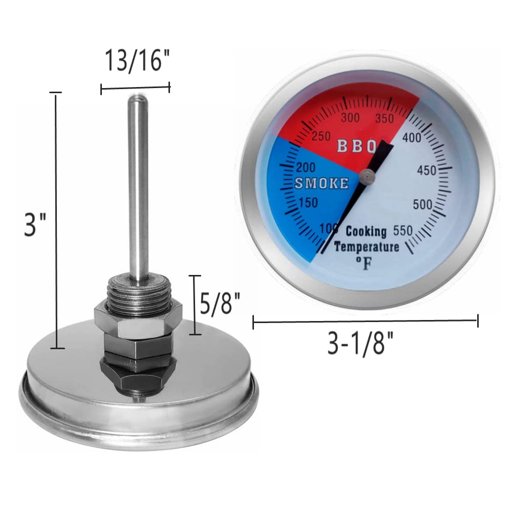 YOTOM BBQ thermometer dial face 100-550°F for accurate reading