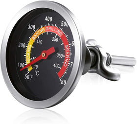 YOTOM BBQ temp gauge with easy mount screw thread wing nut for quick setup.