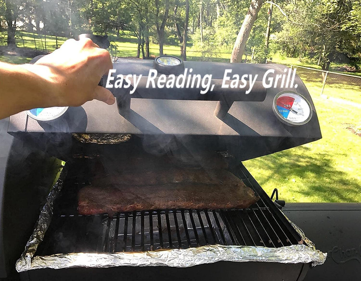 YOTOM grill panel fit thermometer mounted for clean setup