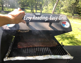 YOTOM grill panel fit thermometer mounted for clean setup