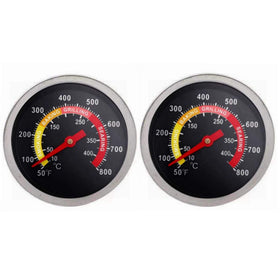 YOTOM BBQ temp gauge with stainless steel body for durable heat monitoring.