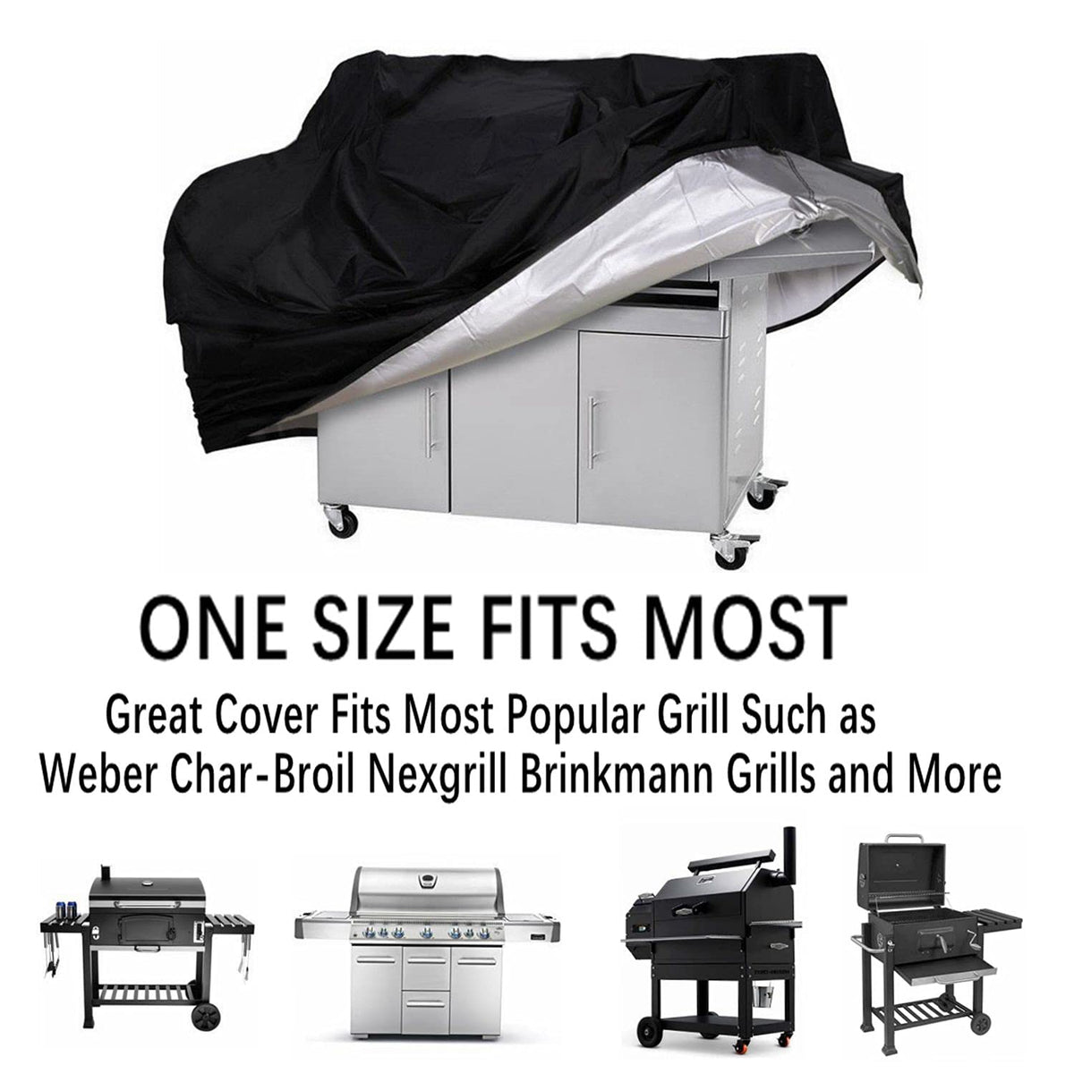 YOTOM anti-UV fabric protects grill finish from sun exposure