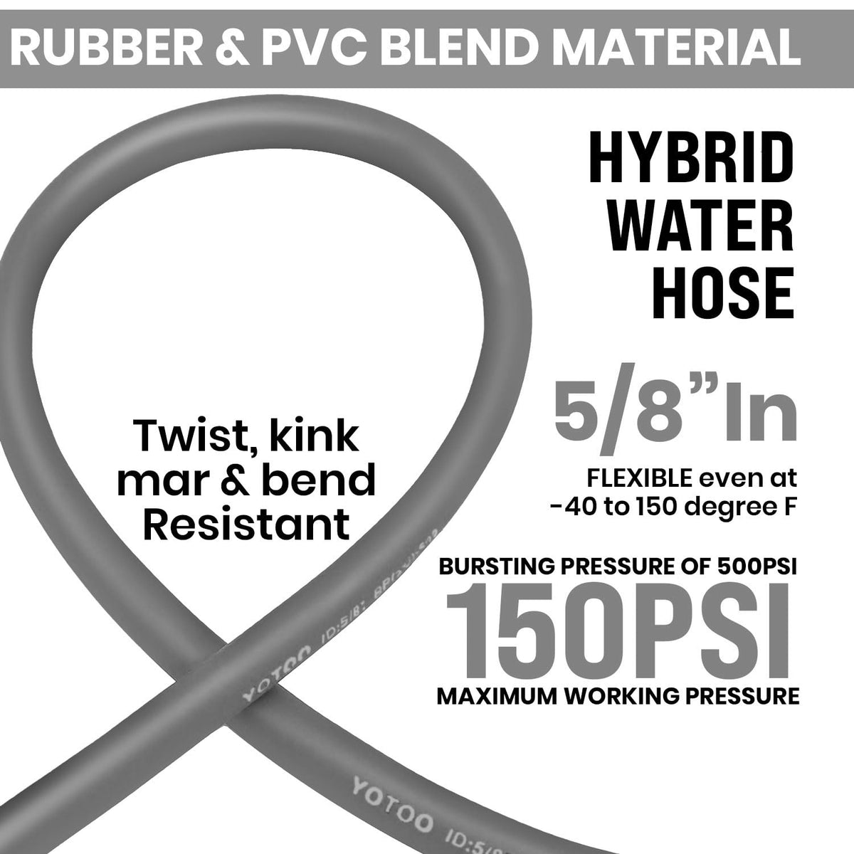 YOTOO swivel grip handle enables easy hose threading and connections.