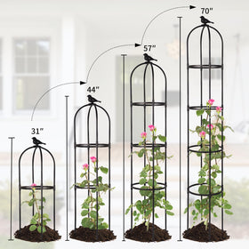 Yotoworth Garden Obelisk Trellis helps ivy and clematis thrive with steady support