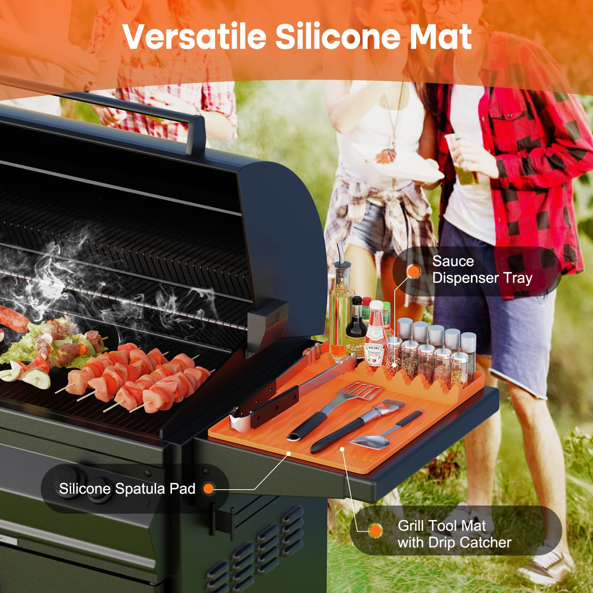 YOUCHENGZHIFAN heat-resistant silicone mat withstands high temperatures near grills