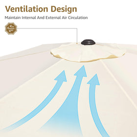 YOUGE OUTDOOR air-vent canopy promotes airflow and wind stability.