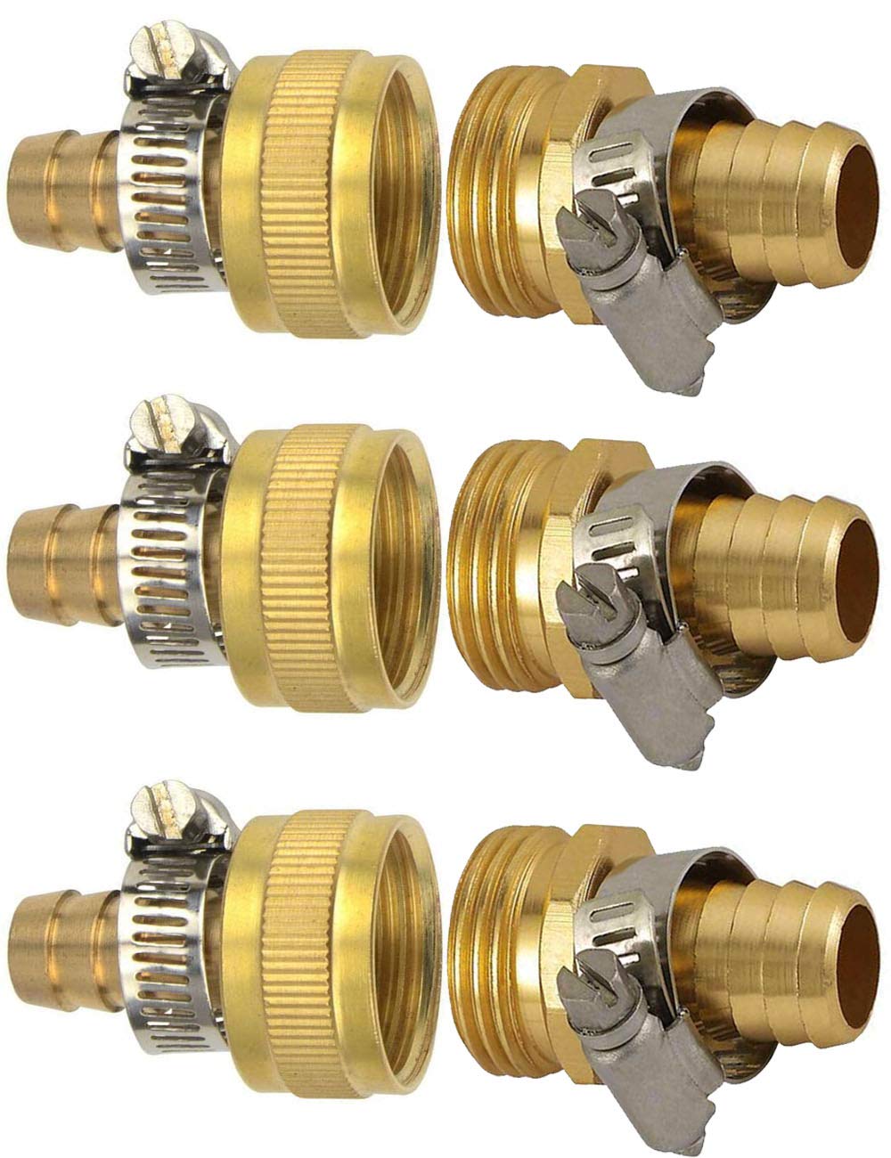 YOUHO garden hose adapter with brass fittings for durable drip irrigation connections