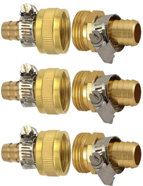 YOUHO garden hose adapter with brass fittings for durable drip irrigation connections