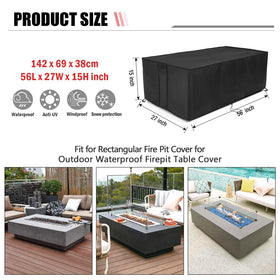 Youlvy 420D Oxford fabric fire pit cover provides tear resistance for outdoor use.