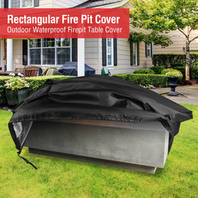 Youlvy fire pit cover features sturdy handles for quick installation and removal.